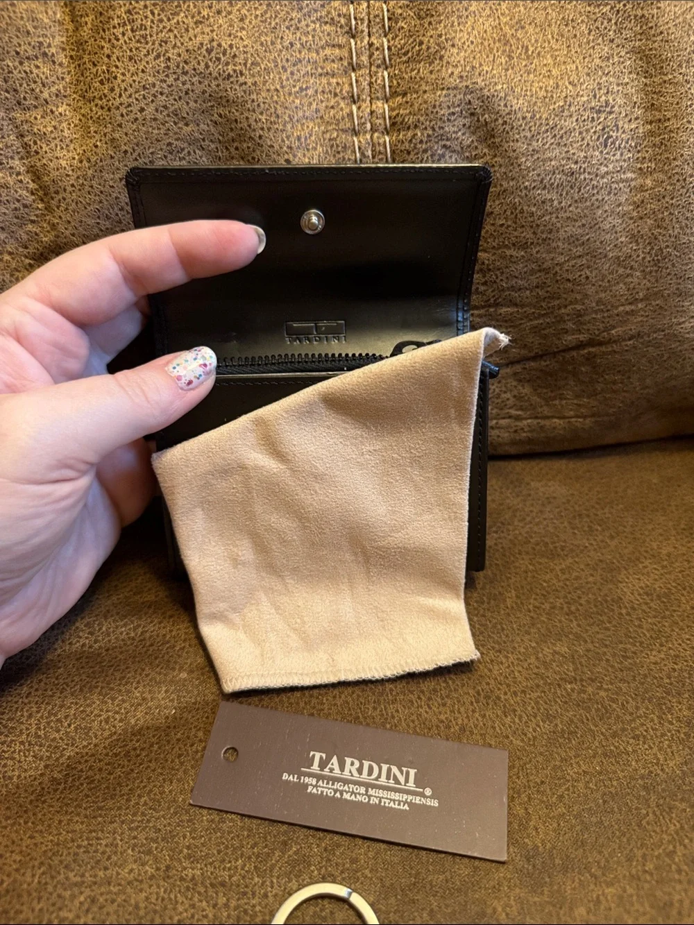 Tardini Black Leather Wallet
